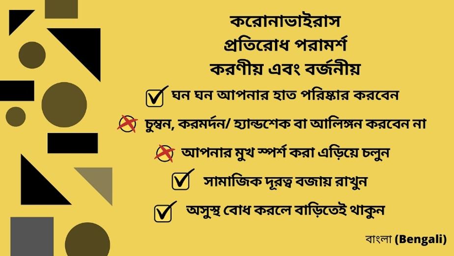 Endyen Visa sou entènèt - Script lang Bengali